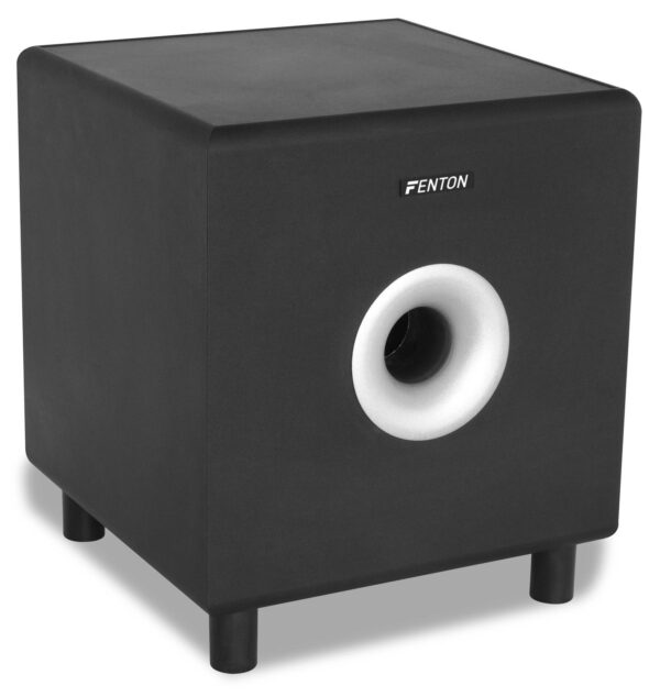 Aanbieding Fenton SHFS08B actieve subwoofer 8" voor home cinema - Zwart (ean 8715693250558)