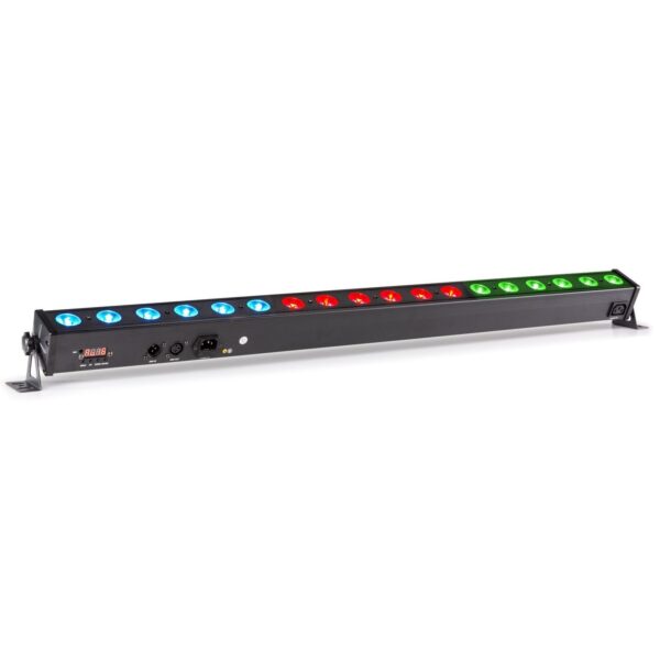 Aanbieding BeamZ LCB183 DMX LED bar met 18x 4W RGB LED&apos;s in 3 secties (ean 8715693331769)