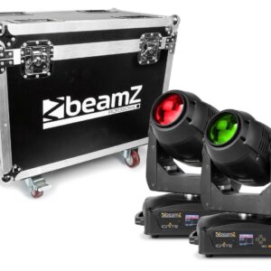 Aanbieding BeamZ Set van 2 IGNITE180B LED Moving Heads in flightcase (ean 8715693295009)