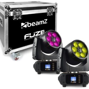 Aanbieding BeamZ FUZE610Z Wash set van 2 moving heads in flightcase (ean 8715693310146)