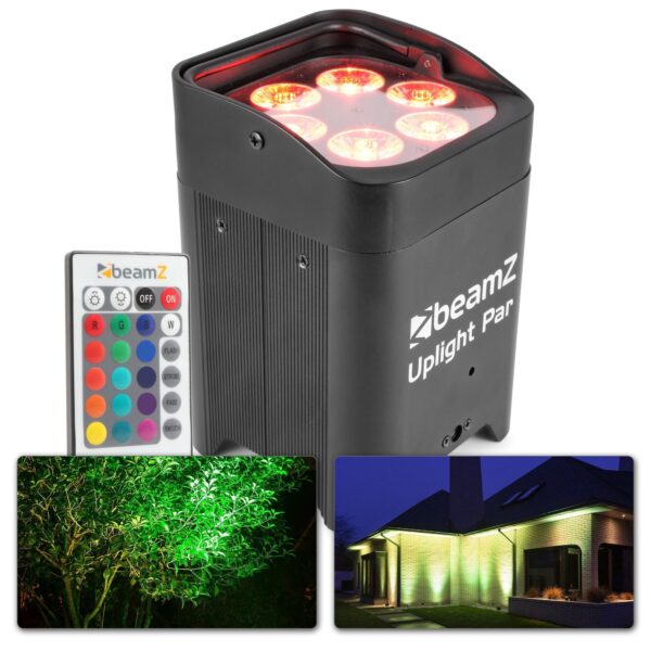 Aanbieding BeamZ BBP96 Uplight PAR spot op accu met 6x 12W LEDs en draadloze DMX (ean 8715693295276)