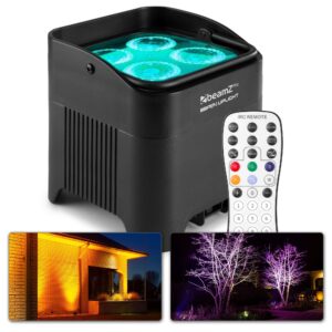 Aanbieding BeamZ BBP54 accu Uplighter met 4x 12W LED&apos;s - Waterdicht (IP65) (ean 8715693308099)