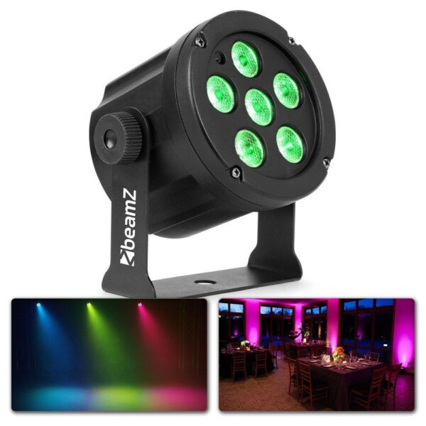 Aanbieding BeamZ SlimPar30 - Krachtige compacte LED Par spot 6x 3W LED&apos;s (ean 8715693303735)