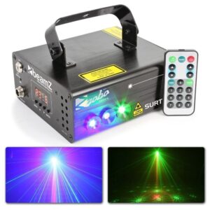 Aanbieding BeamZ Surtur II Dubbele Laser rood groen met Gobo en blauw LED effect (ean 8715693289268)