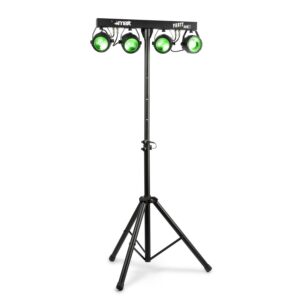 Aanbieding MAX Partybar11 lichtset - 4x 20W COB Par + statief (ean 8715693311891)