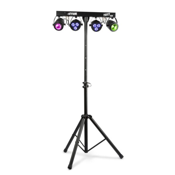 Aanbieding MAX PartyBar1 met 2x RGBW LED spot en 2x Jellymoon incl. statief (ean 8715693289077)