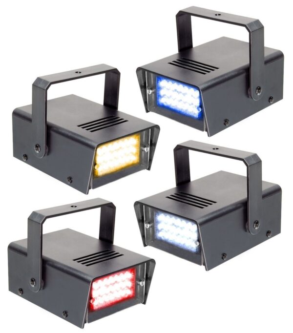 Aanbieding BeamZ BMS24SET - 4x LED stroboscoop - Rood