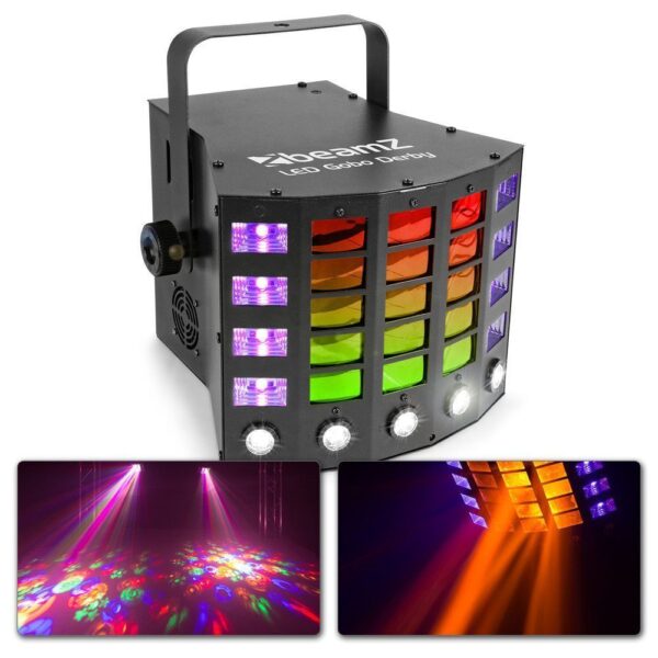 Aanbieding BeamZ Gobo Derby met blacklight en stroboscoop incl. remote (ean 8715693301083)