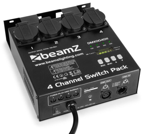 Aanbieding BeamZ DMX004DII DMX Controller 4 Kanaals switchpack (ean 8715693100853)