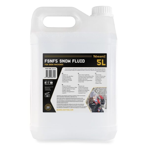 Aanbieding BeamZ FSNF5 sneeuwvloeistof voor sneeuwmachines - 5 liter (ean 8715693067194)