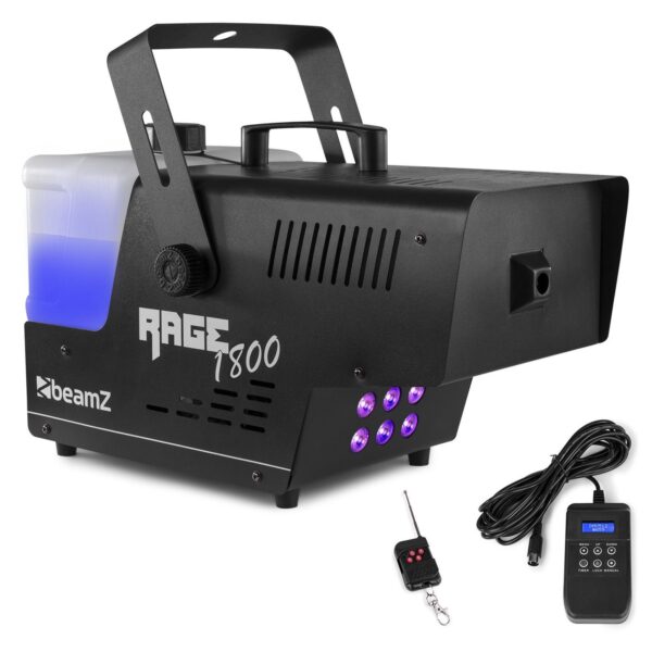 Aanbieding BeamZ RAGE1800LED rookmachine met draadloze afstandsbediening (ean 8715693305883)