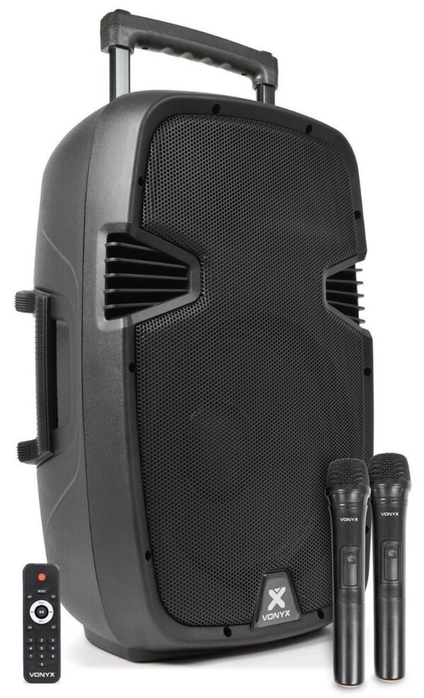 Aanbieding Vonyx SPJ-PA912 draagbare accu speaker 12" 500 watt met Bluetooth en (ean 8715693262704)