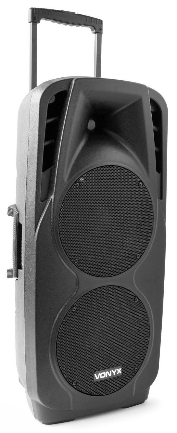 Aanbieding Vonyx SPX-PA9210 mobiele speaker 2x 10" 1000W op accu (ean 8715693288278)