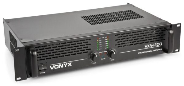 Aanbieding Vonyx VXA-1200 PA versterker 2x 600W met Brugschakeling (ean 8715693257205)