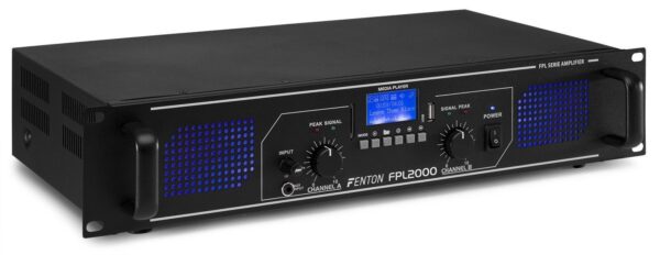 Aanbieding Fenton FPL2000 Digitale versterker 2x 1000W met Bluetooth en mp3 (ean 8715693312522)