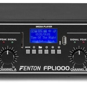 Aanbieding Fenton FPL1000 Digitale versterker 2x 500W met Bluetooth en mp3 speler (ean 8715693303285)