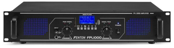 Aanbieding Fenton FPL1000 Digitale versterker 2x 500W met Bluetooth en mp3 speler (ean 8715693303285)