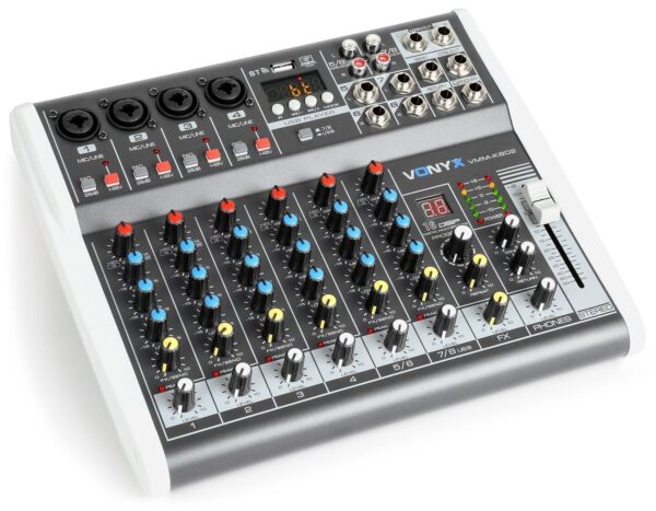 Aanbieding Vonyx VMM-K802 8 kanaals muziekmixer met Bluetooth en effecten (ean 8715693292312)