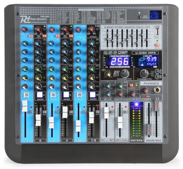 Aanbieding Power Dynamics PDM-S804 professionele 8 kanaals mixer (ean 8715693290837)