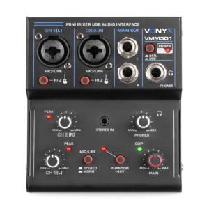 Aanbieding Vonyx VMM301 USB mixer - 3-kanaals mengpaneel met Bluetooth en USB (ean 8715693322538)