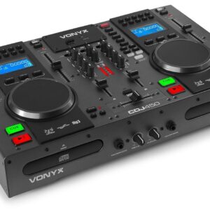 Aanbieding Vonyx CDJ450 Dubbele CD/USB mp3 speler en mixer met Bluetooth (ean 8715693306439)