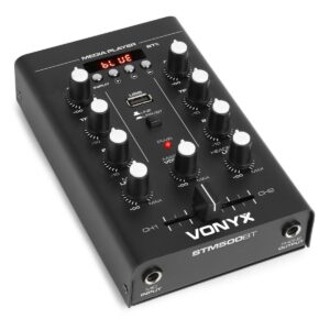 Aanbieding Vonyx STM500BT 2-kanaals mixer met Bluetooth en mp3 speler (ean 8715693303308)