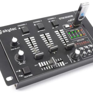 Aanbieding SkyTec STM-3020 4-Kanaals mengpaneel met USB MP3 - Zwart (ean 8715693248401)