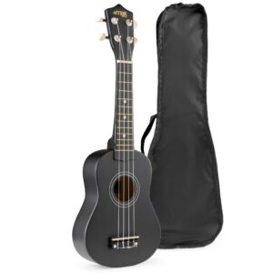 Aanbieding MAX UKEY Ukelele set met 21" Ukulele en accessoires - Zwart (ean 8715693330007)