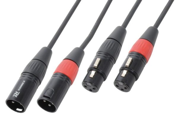 Aanbieding PD Connex Kabel 2x XLR Male - Female 1.5m Zwart (ean 8715693268096)