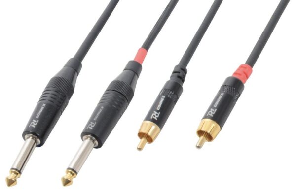 Aanbieding PD Connex Kabel 2x 6.3 Mono - 2x RCA Male 1.5m (ean 8715693267938)