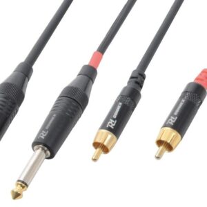 Aanbieding PD Connex Kabel 2x 6.3 Mono - 2x RCA Male 3m (ean 8715693267945)