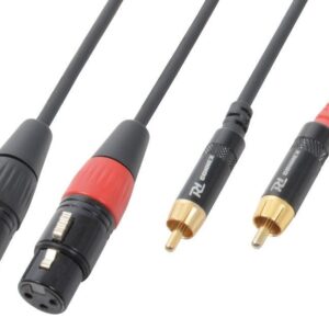 Aanbieding PD Connex Kabel 2x XLR Female - 2x RCA Male 1.5m (ean 8715693060102)