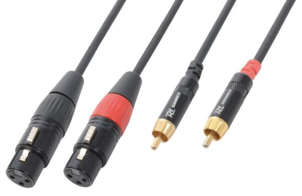 Aanbieding PD Connex Kabel 2x XLR Female - 2x RCA Male 1.5m (ean 8715693060102)