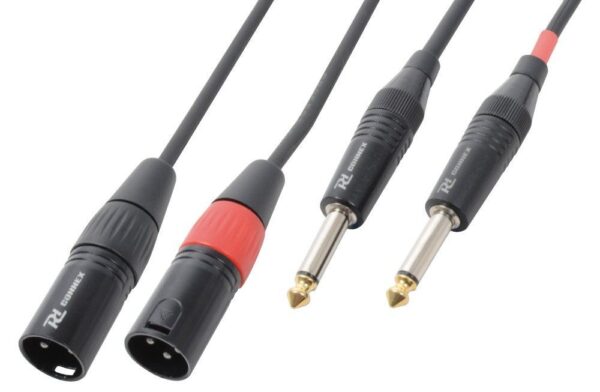 Aanbieding PD Connex Kabel 2x XLR Male - 2x 6.3mm Mono 3m (ean 8715693268133)