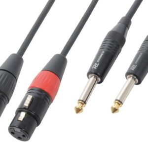 Aanbieding PD Connex Kabel 2x XLR Female - 2x 6.3mm Mono 1.5m (ean 8715693268157)