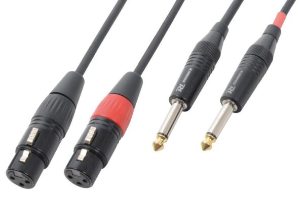 Aanbieding PD Connex Kabel 2x XLR Female - 2x 6.3mm Mono 1.5m (ean 8715693268157)