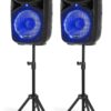 Aanbieding Vonyx VPS102A geluidsinstallatie 600W met stands en LED&apos;s (ean 8715693308020)