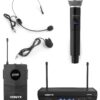 Aanbieding Vonyx WM82C draadloze UHF microfoonset met handmicrofoon en headset (ean 8715693305258)