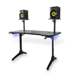 Aanbieding Vonyx DB20 DJ tafel / studio meubel met LED verlichting - 120cm - (ean 8715693327472)