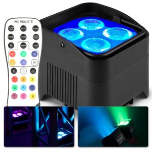 Aanbieding BeamZ BBP94W accu Uplight met 4x 12W LED&apos;s en draadloze DMX (ean 8715693311259)