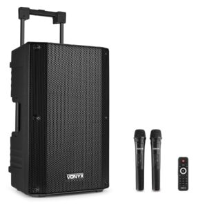 Aanbieding Vonyx VSA500 ABS 12" portable speaker met Bluetooth en 2x draadloze (ean 8715693335613)