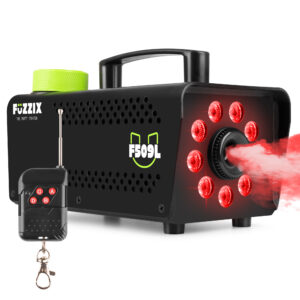 Aanbieding Fuzzix F509L Party Rookmachine 500 Watt met 9 RGB LEDs en draadloze (ean 8715693340129)