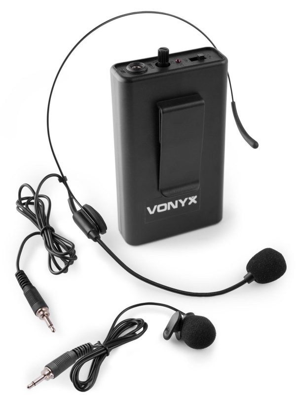 Aanbieding Vonyx BP12 bodypack met headset voor Vonyx UHF systemen - 864.500 MHz (ean 8715693303544)