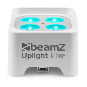 Aanbieding BeamZ BBP90W Uplight PAR spot op accu met 4x 4W LED&apos;s Wit (ean 8715693343793)