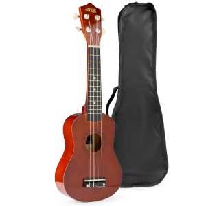 Aanbieding MAX UKEY Ukelele set met 21" Ukulele en accessoires - Bruin (hout) (ean 8715693329971)