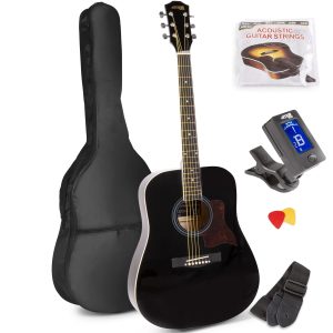 Aanbieding MAX SoloJam Western akoestische gitaar starterset - Zwart (ean 8715693319910)