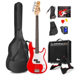 Aanbieding Max Gigkit Basgitaar met 40 Watt versterker - Gitaarstandaard - (ean 8715693340617)