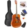 Aanbieding MAX SoloJam Western akoestische gitaar starterset - Bruin (hout) (ean 8715693328998)