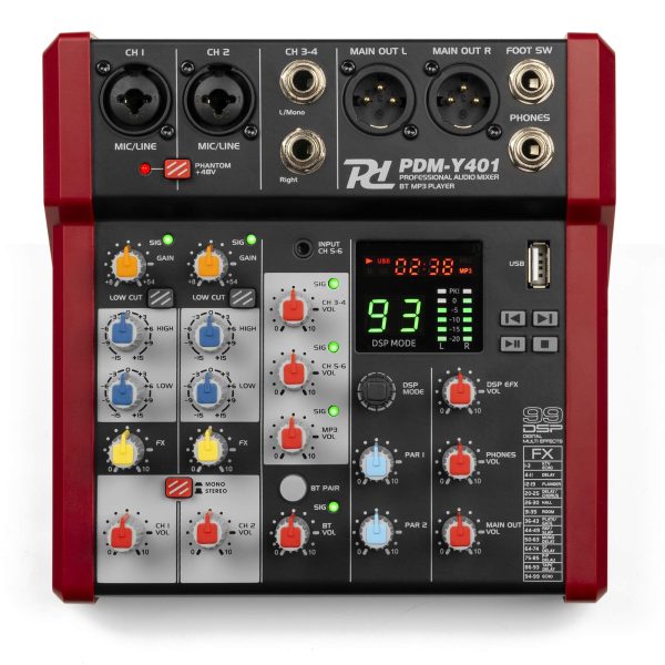 Aanbieding Power Dynamics PDM-Y401 mixer - 4 kanaals mengpaneel met Bluetooth (ean 8715693343335)