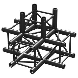 Aanbieding BeamZ Truss P30-T42B vierkante truss zwart T-stuk 4-weg (ean 8715693302622)